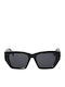 Unisex Sonnenbrille mit Schwarz Kunststoff Gestell und Schwarz Linse