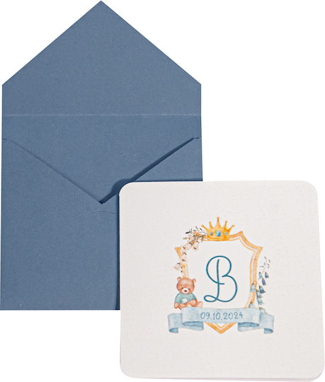 My Mastoras Bear Baptism Invitation Bear
