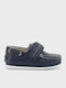 Boys Leather Moccasins Navy Blue