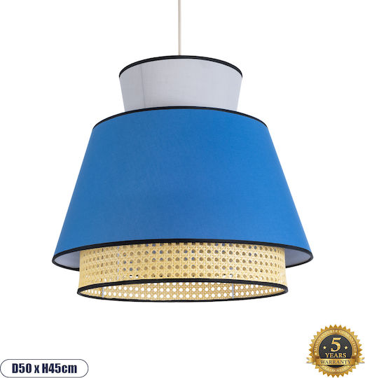 GloboStar Saige Blue Boho Grid Ceiling Light with E27 Socket 50x50x45cm