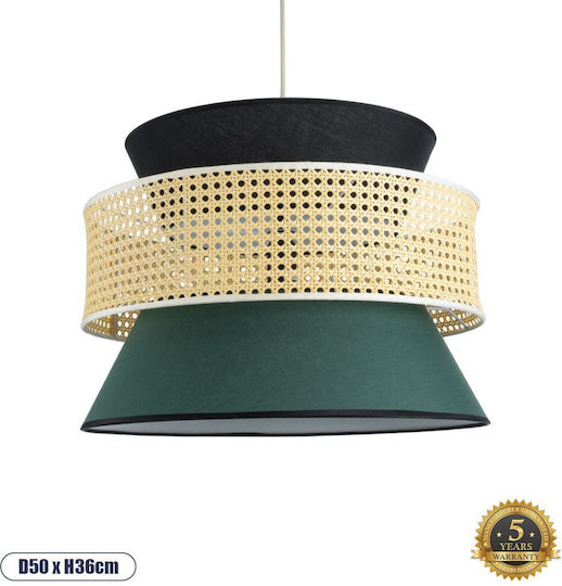 GloboStar Saige Lumini Suspendate Verde Boem Rețea cu Bază de Bec E27 50x36x36cm