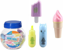 Junior Underline Marker Pastel Pink Pastel Blue (Various Designs)
