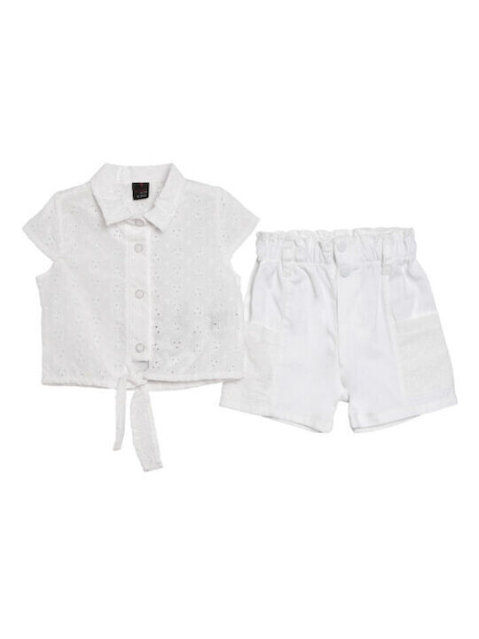 Restart for kids Kinder Set mit Shorts Sommer 2Stück White