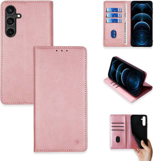 Sonique Vintage Magnet Wallet Synthetic Leather / Plastic / Silicone Rose Gold (Galaxy S23 FE)