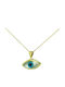Gold Eye Necklace K14.k988