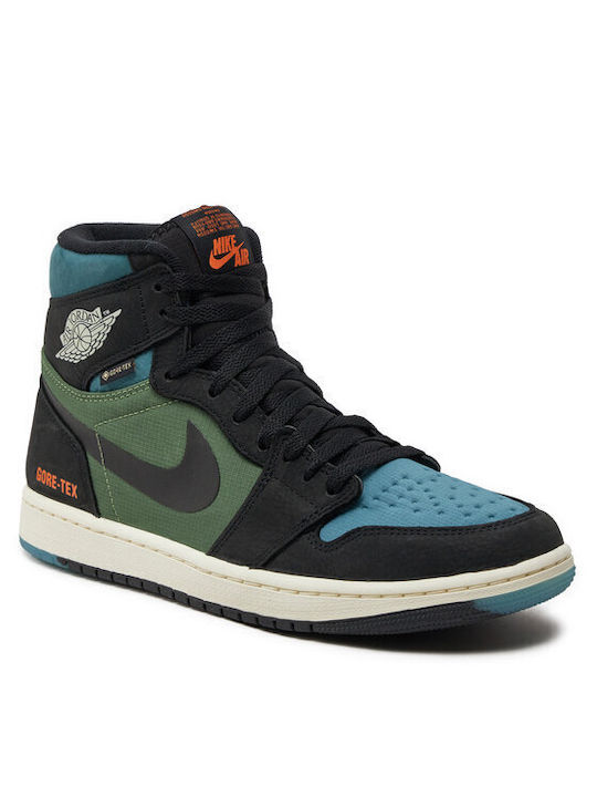 Jordan Air Jordan 1 Retro High Element Gore-Tex Ανδρικά Μποτάκια Black / Sky J Light Olive / Bright Mandarin / Sail / Noise Aqua