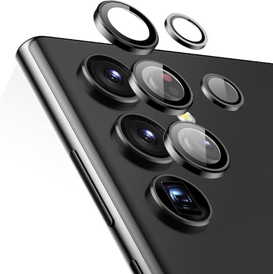Προστασία Κάμερας Tempered Glass Μαύρο για το Galaxy S22 Ultra 5G