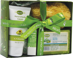 Kalliston Skin Care Set for Moisturizing with Soap , Hand Cream , Lip Balm & Sponge