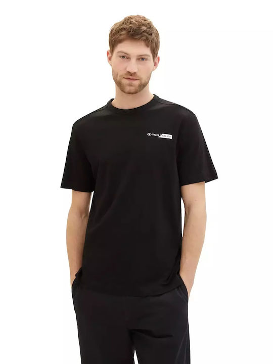 Tom Tailor Men's Short Sleeve T-shirt BLACK