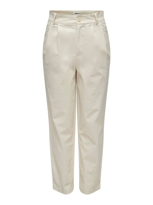 Only Women's Chino Trousers in Balloon Line Gray