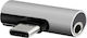 Setty Конвертор USB-C мъжки към 3.5mm / USB-C женски Сребрист 1бр AD-C-JC-7