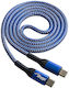 Akyga Regular USB 2.0 Cablu USB-C bărbătesc - USB-C 100W Albastru 1m