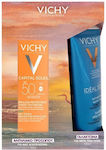 Vichy Capital Soleil Dry Touch SPF50 Αντηλιακό Προσώπου, 50ml & ΔΩΡΟ Capital Soleil After-Sun Milk Γαλάκτωμα Για Μετά Τον Ήλιο, 100ml