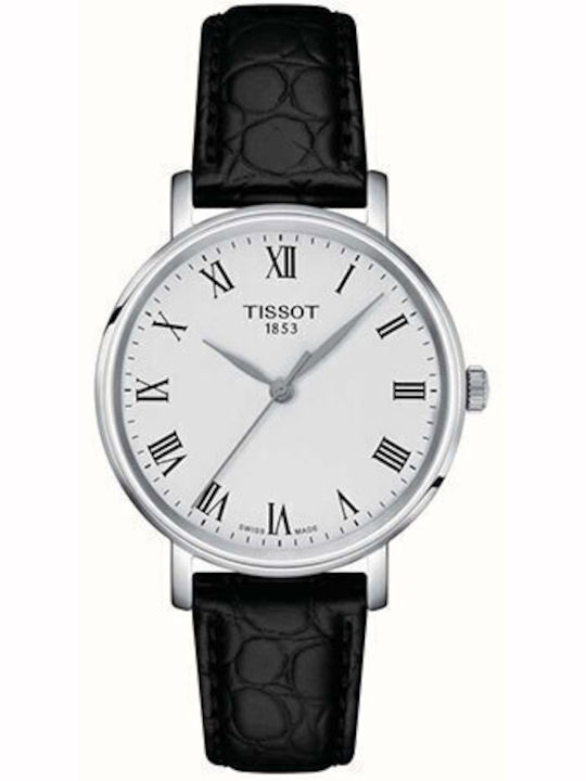 Tissot Damenuhren 34mm Batterie mit Schwarz Lederarmband
