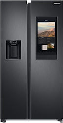 Samsung Family Hub Side-by-Side Refrigerator 614lt NoFrost H178xW91.2xD71.6cm Black