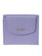 Small Leather Women's Wallet Classic with RFID Purple