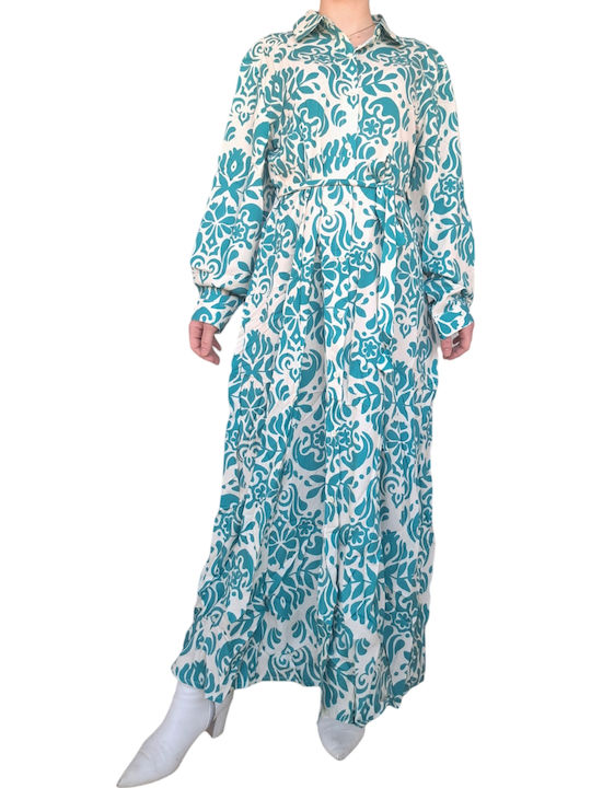 Remix Maxi Kleid Verde Acqua