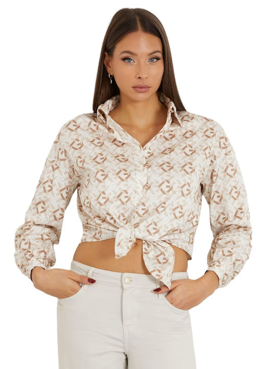 Women's Long Sleeve Shirt Beige