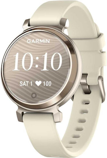 Garmin Lily 2 Aluminium 35mm Waterproof Smartwatch with Heart Rate Monitor (Cream Gold / Coconut)