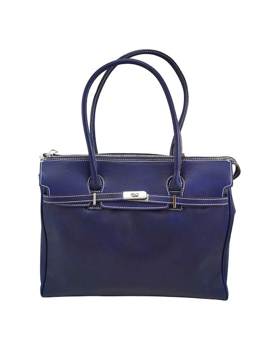 Leder Herren Aktentasche Blau