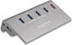 DeLock USB Hub 10 Ports USB 3.2 with USB-A Connection Gray