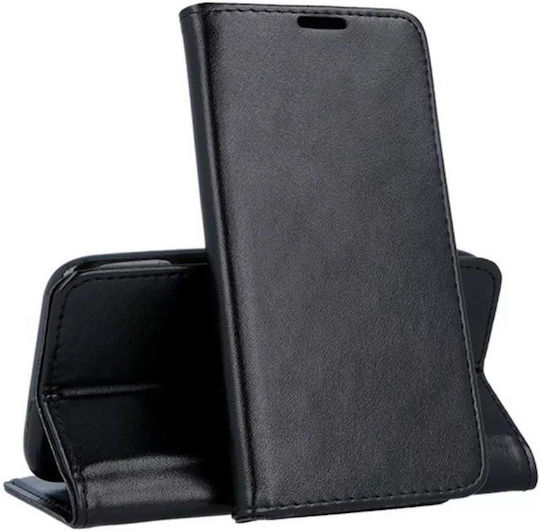 Magnetische Umschlag Rückseite Leder Schwarz (Oppo Reno10 Pro)