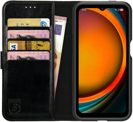Rosso Element Brieftasche Leder Schwarz (Samsung Galaxy Xcover7)