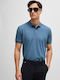 Pallas Polo Bluza Tricou Cu Mânecă Scurtă Albastră
