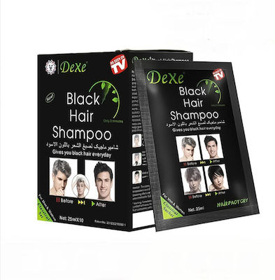 Black Hair Shampoo - Gradual Color Restoration Shampoo for Grey + White Hair 10 pcs. x 25ml