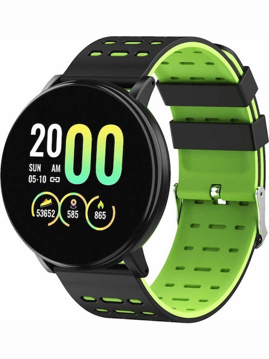 119 0305 Smartwatch με Παλμογράφο (Μαύρο)