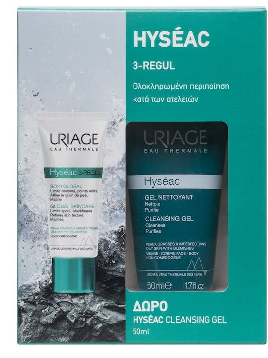 Uriage Promo Pack Hyseac 3-Regul Anti-Imperfection Creme 40ml & Reinigungsgel 50ml.