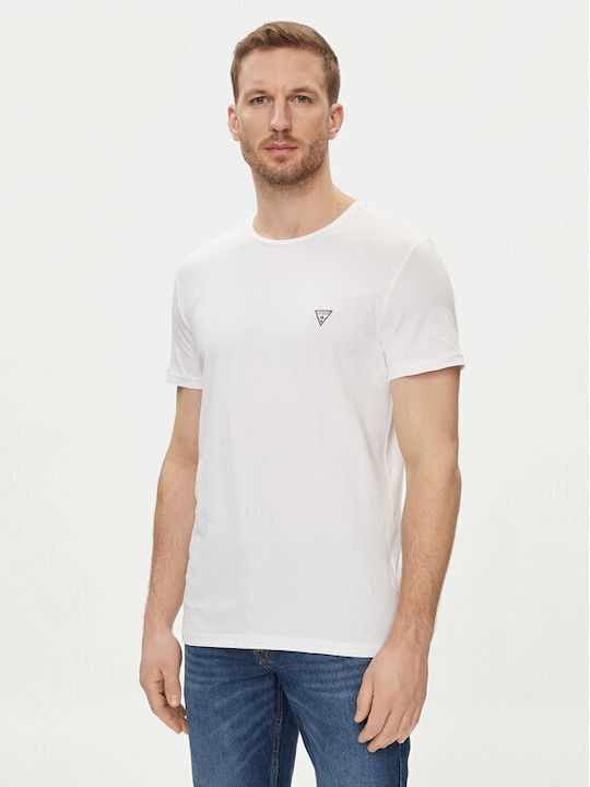 Guess T-shirt Bărbătesc cu Mânecă Scurtă White