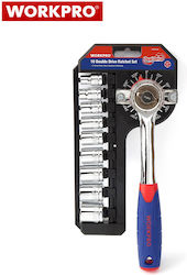 WorkPro W003014 Καστάνια με Καρυδάκια 3\8" & 1\2" & 3\4" 10τμχ