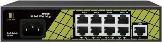 Conexpro Conexpro GNT-P9109EA Unmanaged L2 PoE+ Switch με 9 Θύρες Ethernet
