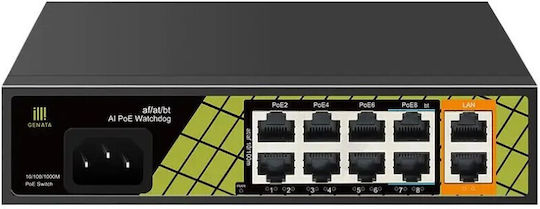 Conexpro Conexpro GNT-P1210SG Unmanaged L2 PoE+ Switch with 10 Ethernet Ports