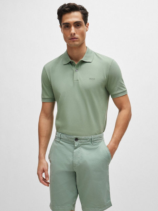 Boss Pallas Polo Herrenbluse Kurzarm Grüne