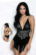 Pretty Lingerie Sexy Κορμάκι με Δαντέλα Μαύρο