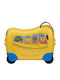 Samsonite Dream2go Kids Cabin Hard Yellow Suitcase With 4 Wheels Height 38cm