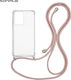 Sonique Back Cover Silicone with Strap Rose Gol...