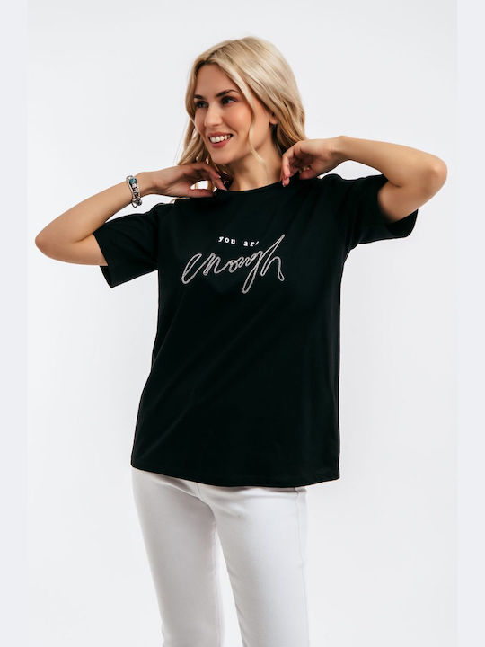 Freestyle Women's T-shirt Polka Dot Black