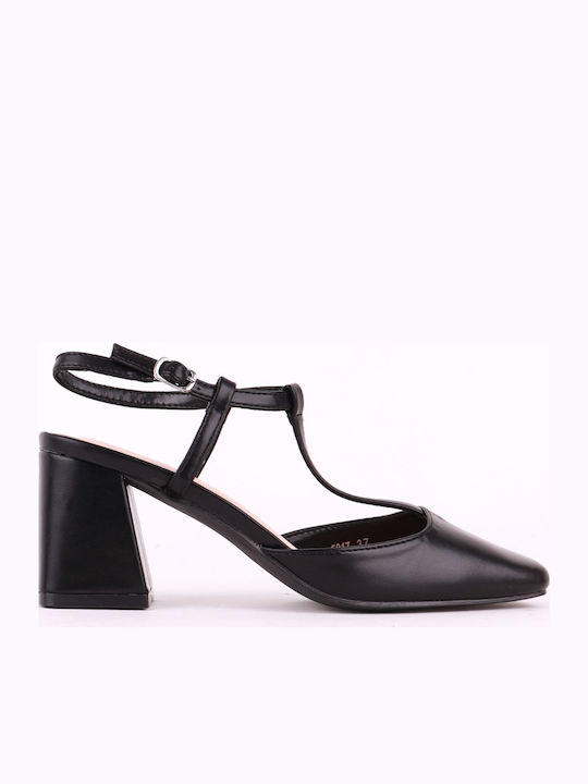 Black Heels with Strap