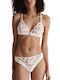 Rosio Underwear Set with Triangle Bralette with Geometric Circles and Sheer Details, Wireless with Racerback, Ring on Straps & Panty