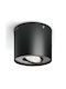 Philips Myliving Phase Μονό LED Θερμό Λευκό Σποτ σε Μαύρο Χρώμα
