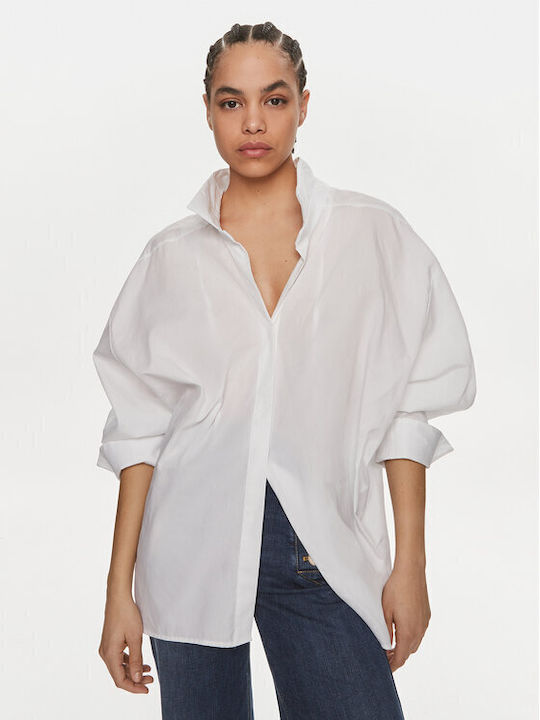 Vicolo Women's Long Sleeve Shirt White