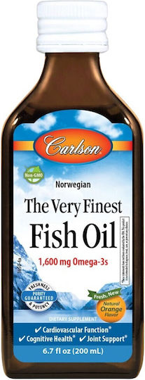 Carlson Labs Най-доброто течно рибено масло 1600 мг [200 мл] Лимон