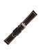 Tzevelion ART18 Leather Strap Black/Orange 20mm