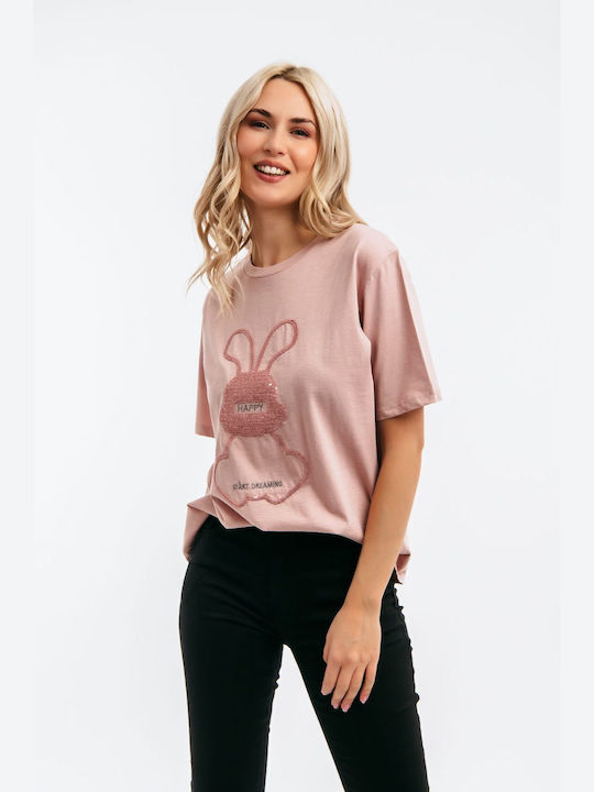Freestyle Γυναικείο T-shirt Ροζ