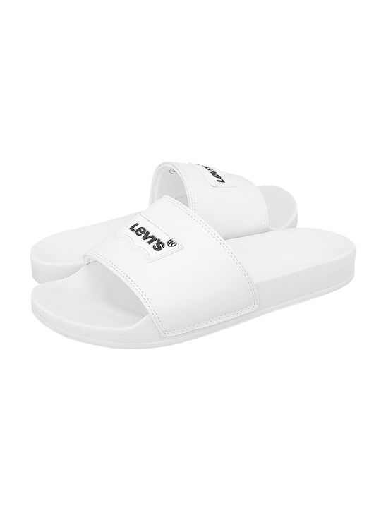 Levi's June Batwing Slides în Alb Culore