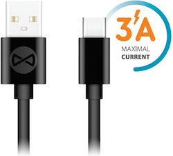 Forever USB 2.0 USB-C male - USB-A 1m