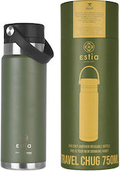 Estia Bottle Thermos Stainless Steel Estia Travel Chug Save Aegean Forest Spirit 750ml with Loop